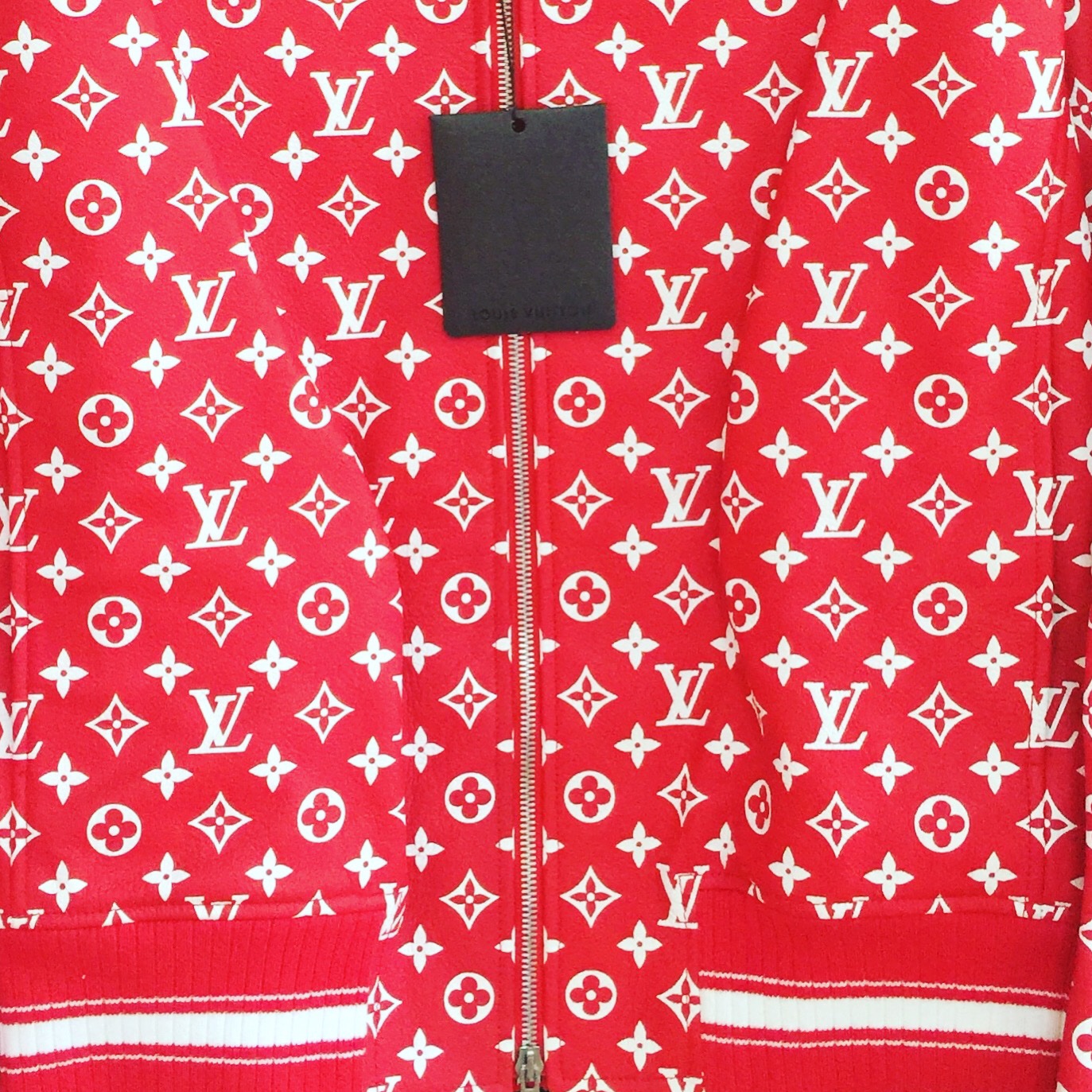 Supreme x Louis Vuitton Leather Bomber Jacket With Tags - LV